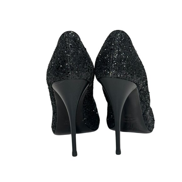 Giuseppe Zanotti Black Silver Glitter Stiletto Pumps 39.5 Heels - Picture 7 of 12